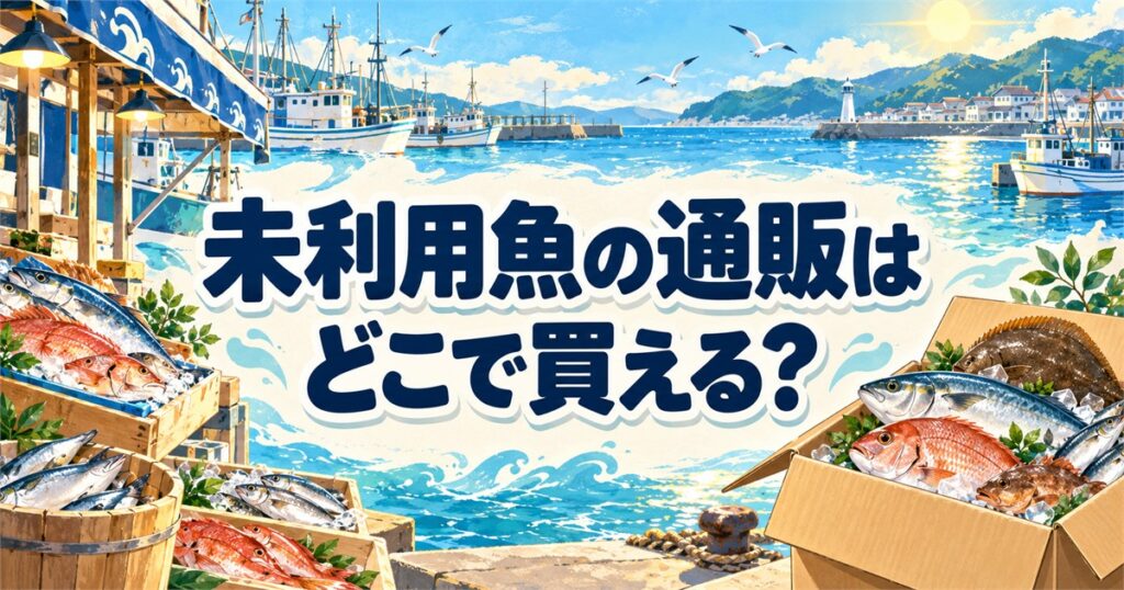 未利用魚の通販で買える場所を、漁港や魚市場と自宅への配送から紹介
